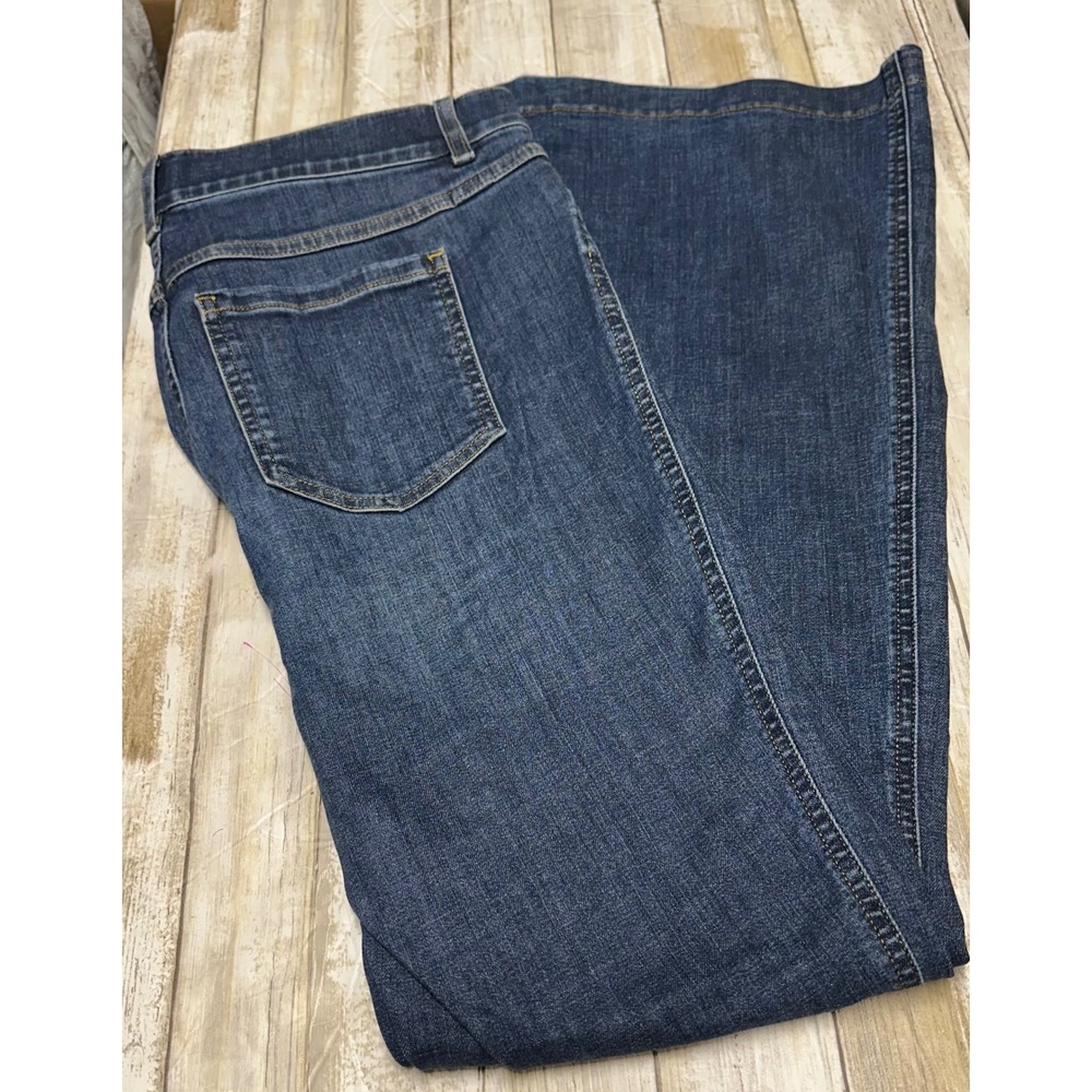 Spanx Flare Jeans Midnight‎ Shade Pull On Denim Pants Women's size  Large